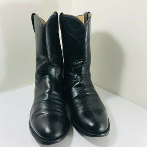 Justin USA Mens 3133 Black Leather Cowboy Boots